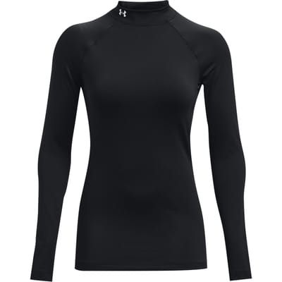 Under Armour UA CG Authentics Mockneck Dames Thermoshirt - Zwart - Maat XL