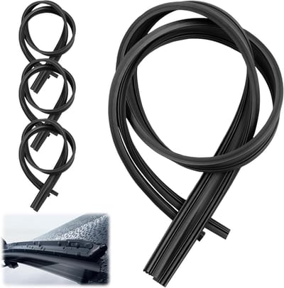 8 Stuks Universele Ruitenwisserrubber 80 cm - Natuurrubber Vervangingsrubber voor Auto, Bus en Vrachtwagen - Snijbaar en Geschikt voor Diverse Toepassingen