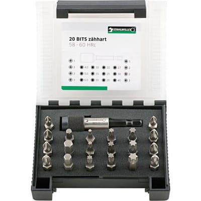 Stahlwille 1204/21-1 BIT-SET IN KUNSTSTOFFBOX 96080121 Bitset