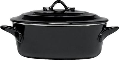 Cosy & Trendy Black Ovenschotel Met Deksel - Ovaal - 0L5 - Ø 16.5 cm x 13 cm x 6 cm