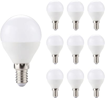 Kobi LED Lamp Mini Bolvorm E14 4.5W - 420lm - 6000K - 230V - Voor Toilet, Werkplek of Hal - 10 stuks
