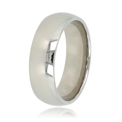 My Bendel - Gladde Stapelring Zilverkleurig 6 Mm - Zilverkleurige Stapelring - 6 Mm Breed - Veelzijdig - met Luxe Cadeauverpakking | Sieraden Voor Dames | Maat 16.00 Mm / Maat 50