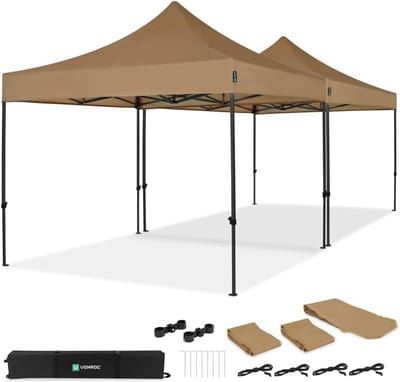 Partytent 6x3 meter inklapbaar met zijwanden waterdicht UV-bescherming Easy Up vouwtent voor tuin feesten en evenementen