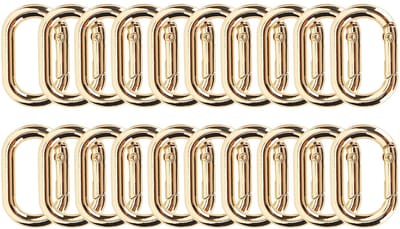 Dailygoods- Veergespen 20 Stuks - Ovaal 23 mm - Karabijnhaak - Clip - Legering - Lichtgewicht/Duurzaam