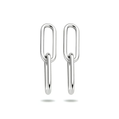 Zilver Gerhodineerd Oorhangers Paperclip 1337232