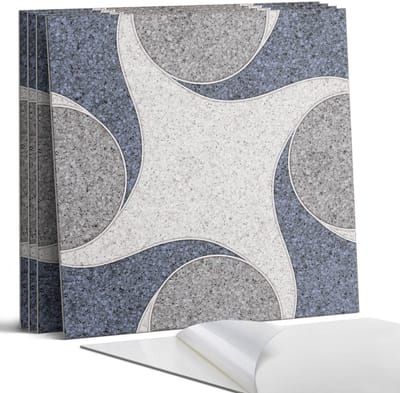 Coloray Wandpanelen Zelfklevend - Abstract mozaïekpatroon Zelfklevende Wandpanelen - 50 cm x 50 cm - Grijs Wandpaneel PVC - 5 stuks - Texturen Wandpanelen Zelfklevend - Wandpaneel Keuken - Wandpanelen Badkamer