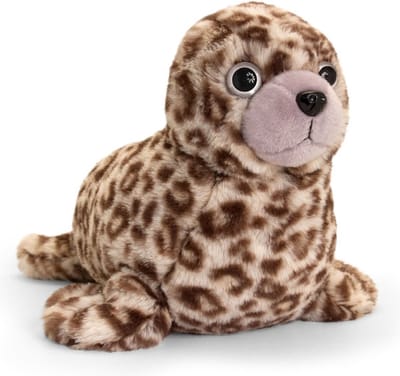 Keel Toys pluche zeehondje - bruin - zeehonden knuffel - 35 cm - zeedier knuffeldieren - Speelgoed voor kind
