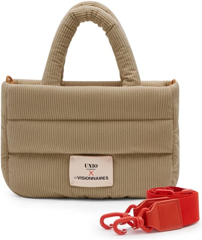 Unio Hamburg x Les Visionnaires handtas schoudertas Corduroy Unio Cortina Toast beige