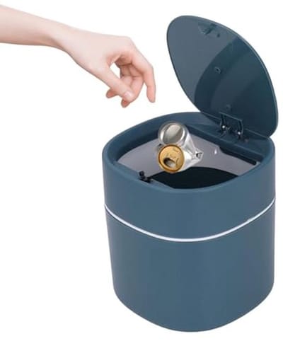 Mini Vuilnisemmer met Deksel - 1,5 L, Praktische Tafelafvalemmer voor Badkamer, Keuken en Kantoor