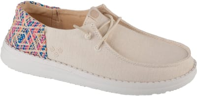 Hey Dude Wendy Funk Surf Baja - Damesmokasins - Ivory/Multi - Elastsiche Snelveters - Uitneembare Foam Inlegzool