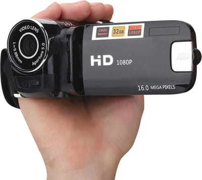 Handheld videocamera 1080P FHD met 16x digitale zoom en draaibaar scherm