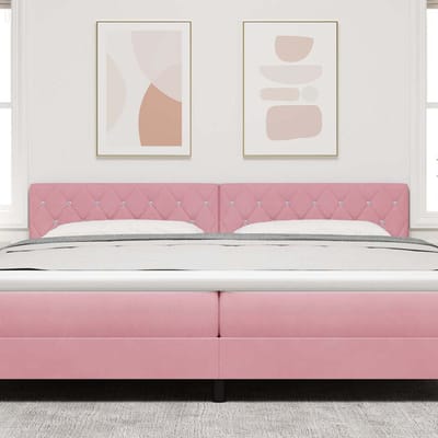 vidaXL - Hoofdbord - Roze - 200 - cm - Fluweel