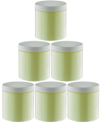 Scrubzout Zen Moment - 300 gram - Pot met witte deksel - set van 6 stuks - Hydraterende Lichaamsscrub