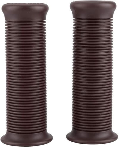 Vintage Motorfiets Handgrepen - 2 Stuks - Universele 25mm Handvatten voor Motoren - Duurzaam TPU en Donkerbruin Design