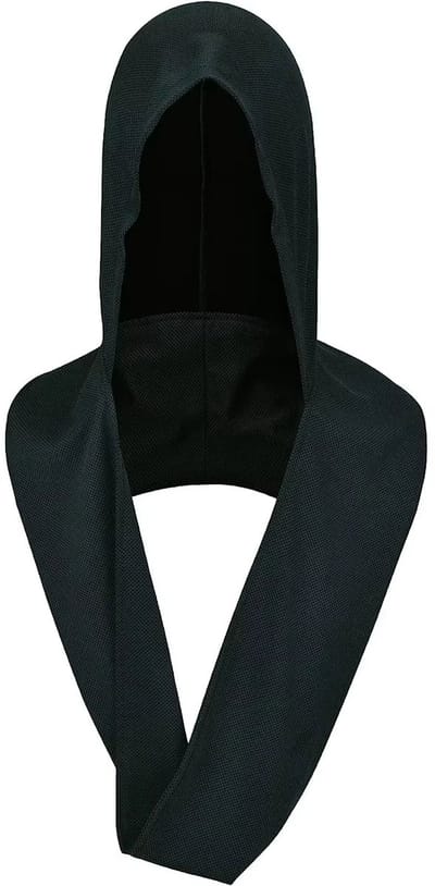 Lichtgewicht Koelhanddoek met Capuchon – Comfortabele en Veelzijdige Hals- en Hoofddoek voor Sport en Outdoor – Ademend en Zacht – Sporthanddoek / Koelhalsdoek - Zwart