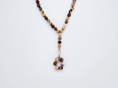 Handgemaakte Natuurstenen Autohanger " Australia zebra jasper "- Met Natuursteen hanger - 8 mm diameter van de korrel- Mooie accessoire en decoratie voor de auto