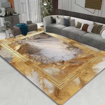 Nordic Luxe Groot Tapijt voor Woonkamer Marmer Textuur Huishoudelijk Sofa Salontafels Mat Wasbaar Kamer Decor Slaapkamer Vloerkleden 60*90cm
