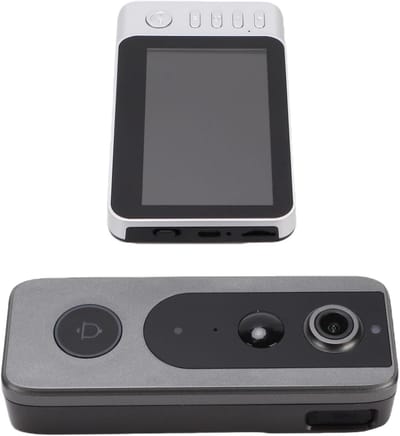Draadloze Videodeurbel - Slimme Deurcamera - Veilige Toegang - Geen Wifi Nodig - 43 Inch Scherm - Zwart