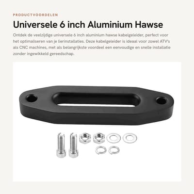 Dailygoods- Kabelgeleider 6 Inch - Aluminium - Zelfklevend - Eenvoudige Installatie - Hoge Prestaties - Betrouwbare Kwaliteit - Fairlead