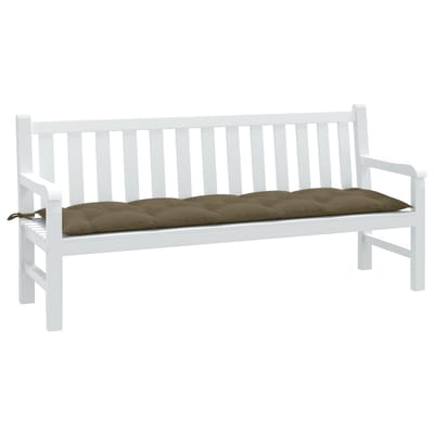 vidaXL - Tuinbankkussen - 180x50x7 - cm - stof - gemêleerd - taupe