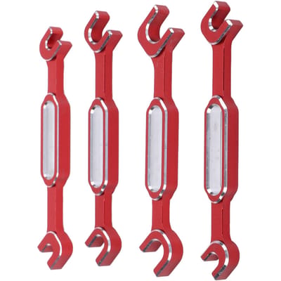 4PCS Clé de tendeur RC 3.0 3.2 3.5 3.7 4.0 5.0 5.5 6.0mm Alliage d'aluminium Écrou de tendeur Rotule rouge