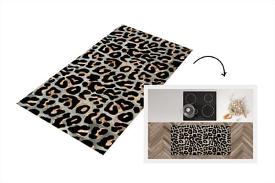 Keukenloper - Loper keuken - Panterprint - Bruin - Zwart - Chic - 120x60 cm - Keukenloper vinyl