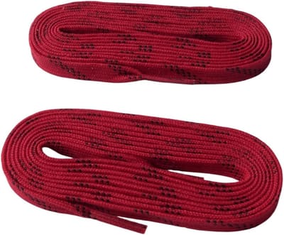 Waterdichte en Antislip Gewaxte Platte Veters voor IJshockey, Schaatsen en Rolstoelschaatsen - Rood, 96 Inch