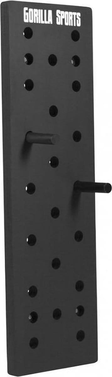 Gorilla Sports Pegboard - Zwart - Crossfit Board - Full body workout - 24 gaten
