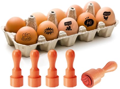 Dailygoods- Stempel Set - Mini Houten Stempels - Unieke Ontwerpen - Stempels voor Pasen - Scrapbooking - Card Maken - 5 Stijlen - Stempelset