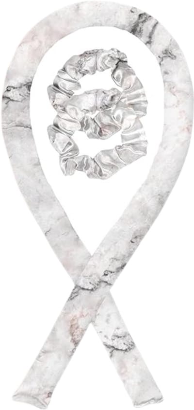 Verte Heatless Curls - Satijnen Krulband Zonder Warmte - Set Krulbanden voor Krullen Zonder Warmte - Krulband voor Volumineus Haar Zonder Warmte - Krulbanden Zonder Warmte - Set Krulbanden Zonder Warmte - Marmer