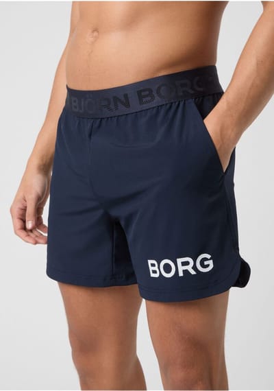 Björn Borg 6'' Sportbroek Heren - Korte broek mannen - Donkerblauw - Gerecycled Polyester - Maat XL