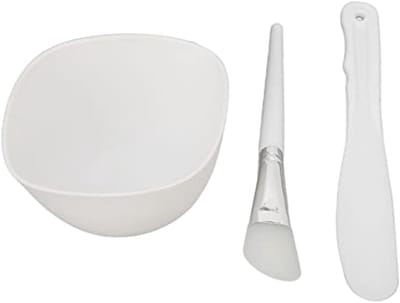 Gezichtsmasker Mengkom Set - DIY Huidverzorging - Zelf Maskers Maken - Herbruikbaar Siliconen Materiaal - 3 Delig - Grijs