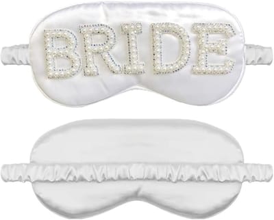 Dailygoods- Slaapmasker Satijn - Oogmasker Bruid - Vrijgezellenfeest - Verstelbare Riem - Lichtgewicht - Comfortabele Pasvorm