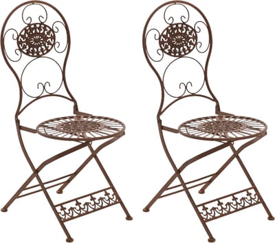 CLP Mani Set van 2 Tuinstoelen antiek bruin