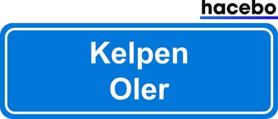 Hacebo - Plaatsnaam Sticker - 29x10 CM - Kelpen Oler sticker - Verkeersborden sticker - grappige cadeaus - Kelpen Oler