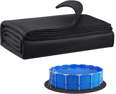 Poolondergrond (6,4 m) – Grondzeil voor bovengrondse zwembaden – Duurzame bodenbeschermmat van geotextielmateriaal – Beschermt de zwembadfolie en verlengt de levensduur
