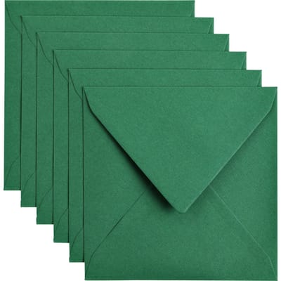 Envelop Papicolor 140x140mm dennengroen pak à 6 stuks