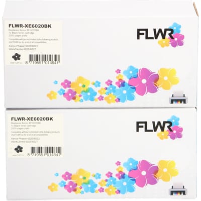 FLWR Xerox 6020 zwart 2-pack zwart (Huismerk (compatible))