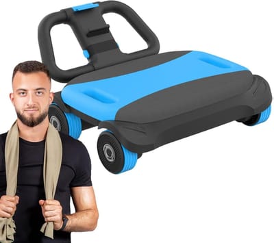 Buikspierwiel - Core trainer - Krachtige core training - Automatische rebound functie - 40x40x10 cm - Blauw