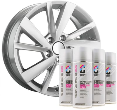 CROP Velgen Verf ZILVER spuitbussen set - 4x 400ml