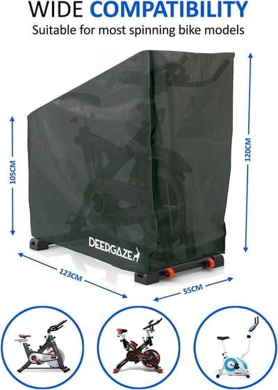 SnelShoppen - Waterproof Exercise Bike Cover - Indoor en Outdoor Bescherming voor Spinning Bike en Ergometer - 210D Oxford Stof met UV Bescherming - U