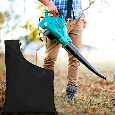 Bladzuiger Opvangzak - Bladblazerzak Vervangend - Tuinonderhoud Bladeren - Grote Capaciteit Rits - 60x44 cm - Zwart