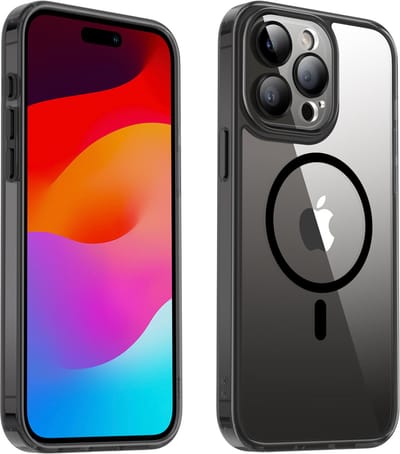 Valenta Hoesje geschikt voor Apple iPhone 13 Pro MagSafe Telefoonhoesje Hardcase | Valenta Trend Backcover | Geschikt voor MagSafe | Geschikt voor Draadloos Opladen met Magnetische Ring | MagSafe Case - Zwart