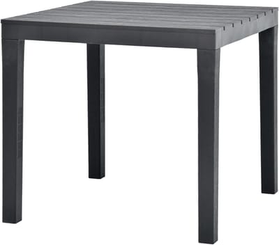Tuintafel - Terrastafel - Buiten Eten - Lamellenblad ontwerp - 78 x 78 cm - Antraciet