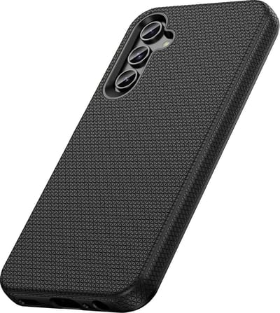 Casemania Hoesje Geschikt voor Samsung Galaxy A16 - Zwart - Anti Slip Matte Armor Back Cover