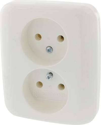 Busch-Jaeger Reflex Inbouw Stopcontact - 2-voudig - Polarwit