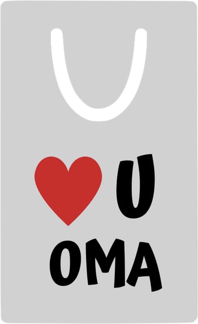 Hacebo® - love u oma metalen boekenlegger - Oma - de liefste oma - verjaardag - cadeautje voor oma - oma artikelen - kado - geschenk Bladwijzer boekenleggers - 7.6 cm x 5cm