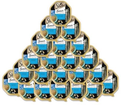 Sheba Sauce Collection Sauce Lover wet food for cats in bowl with tuna (MSC) 2x11x85g