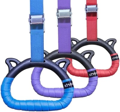 Gymnastiekringen set - Fitnessringen kinderen - Kracht training - Verstelbare gesp - 1-3 meter lengte - Paars