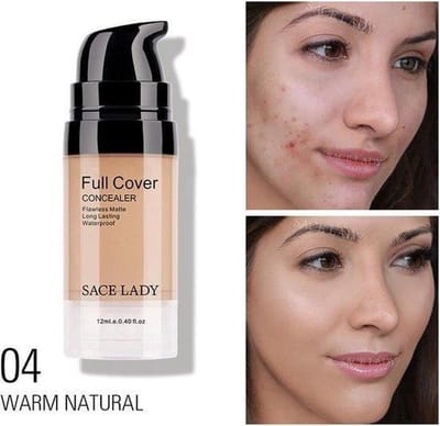 Make up Concealer Dekking Crème-Volledige Cover Vloeibare-make up- Coverall-04 Naturelle